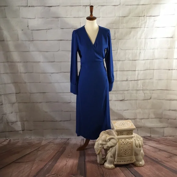 halogen long sleeve wrap dress Halogen Long Sleeve Wrap Dress